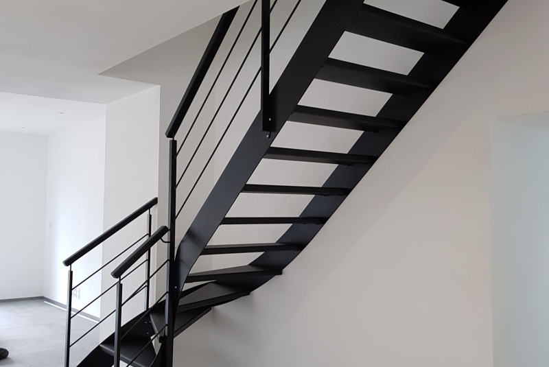 Escaliers double limon lisse